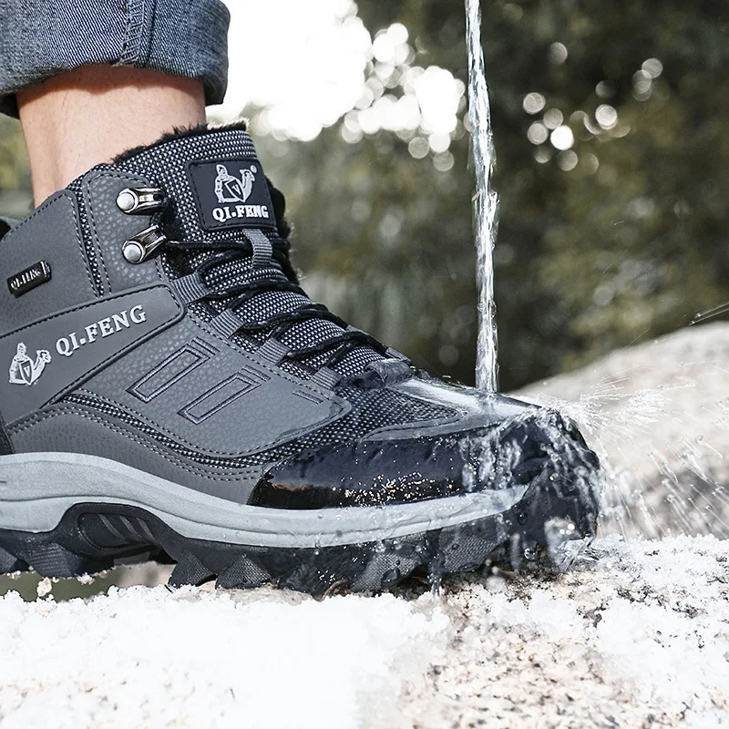 Bottes de neige en cuir pour hommes: chaudes et imperméables - image de produit 5